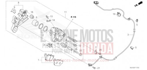 REAR BRAKE CALIPER CB500XAR de 2024